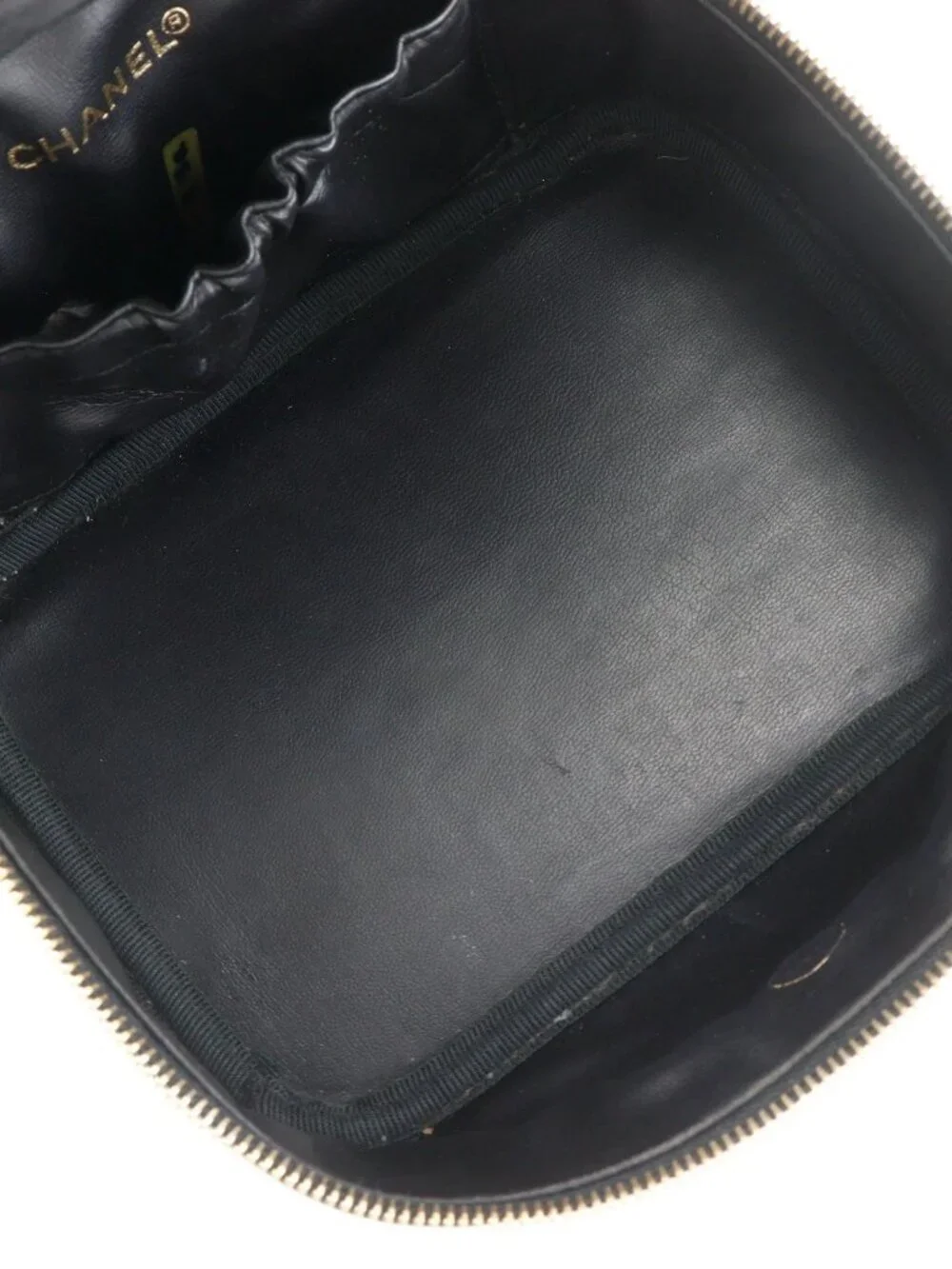 CHANEL Bicolole Vanity Pouch black Calfskin Women
